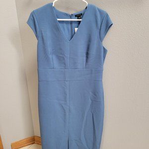 Ann Taylor Cap Sleeve V-Neck Sheath Dress